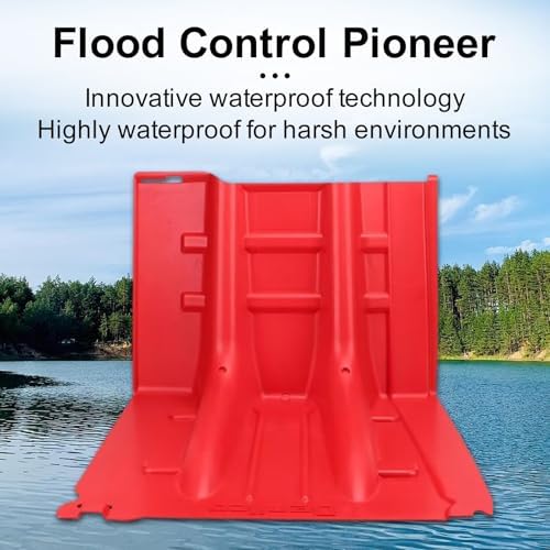 10-Pack L-Shape Flood Barriers, 39.3"x35.4"x31.5" ABS Plastic Water Barriers for Home Flood Protection, Durable Flood Control Barriers for Effective Water Damage Prevention