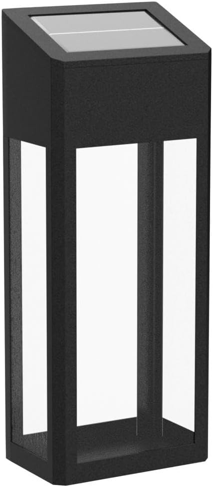 Solar Outdoor Lights, Metal Seeded Glass Fence Lights, Auto On/Off Waterproof Wall Lights,Warm/Color Changing Light Solar Lights for Wall Fence Patio Yard Porch Garden Decor,4 Pack