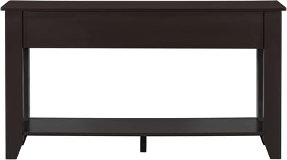 Farmhouse Modern Console Table 55.4-Inch Entryway Sofa Table with Drawers & Storage Shelf for Living Room Hallway Entrance, Dark Coffee