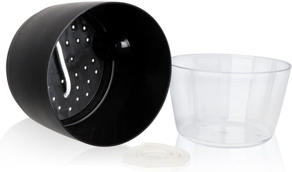 Vanavazon 6 Inch Self Watering Planter Pots for Indoor Plants, 3 Pack African Violet Pots with Wick Rope-Black