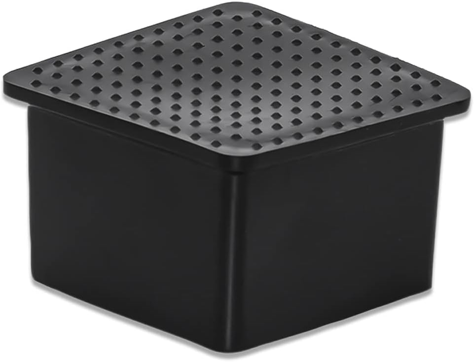 Flyshop Flexible Anti-Scratch PVC Patio Chair Table Leg Caps Tips Floor Protectors Square Furniture Covers, 20pcs, Black, 40 mm x 40 mm, 1-9/16" x 1-9/16"