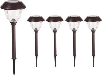 5 Pack Solar Path Lights,Waterproof Metal in Groud Outdoor Solar Light