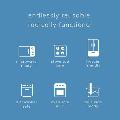 Stasher Premium Silicone Reusable Food Storage Stand-Up Bag Mega, Aqua, Microwave, Sous Vide, Dishwasher, Oven and Freezer Safe, BPA Free, Leak-free, Eco-friendly, 104 Oz