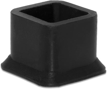 Flyshop Durable Non-Marking Silicone Chair Leg Caps Tips Floor Protectors Square Furniture Table Leg Covers, 20pcs, Black, 20 mm x 20 mm, 13/16" x 13/16"