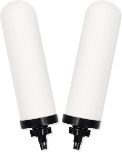 2 Pack 7'' ceramic water filter Candle,7 inch water filter replacement filters with Activated Carbon for Countertop Gravity Water Filter System,Water Cooler Filtration Systems.