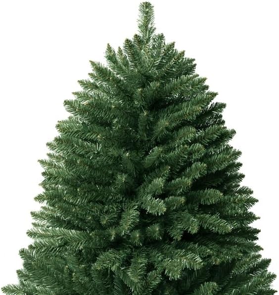 Naomi Home 4.5ft Christmas Tree with Lights Realistic Spruce Christmas Tree Prelit with Foot Pedal 674 Branch Tips 250 Warm Lights and Metal Stand Aritificial Tree +ürbol De Navidad