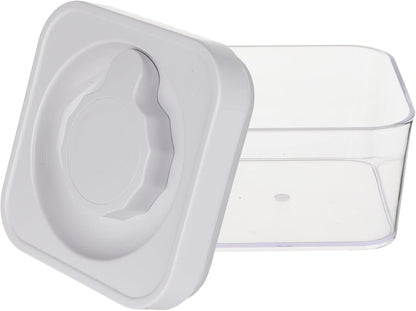 Amazon Basics Airtight Food Storage Containers, BPA Free, with Twist/Turn Lids, for Kitchen Pantry Organization, 10-Piece Square Set, Clear Plastic