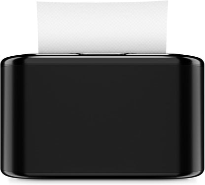 Multifold Paper Towel Dispenser Countertop, Hand Towel Dispenser for Bedroom, Bathroom, Kitchen, Toilet (Black)