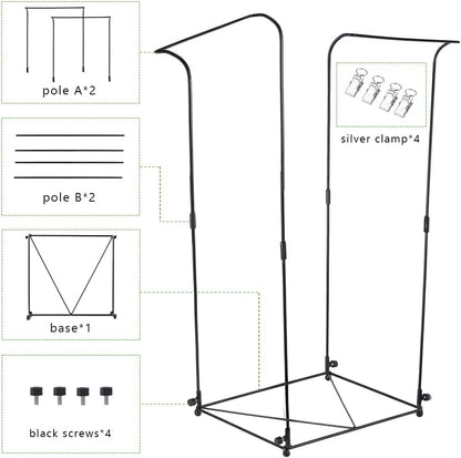 Trash Bag Holder, Metal Garbage Bag Holder, 30-45 Gallon Portable Trash Bag Holder Stand, Multi-use Leaf Bag Holder for Yard, Camping, Party, Wedding