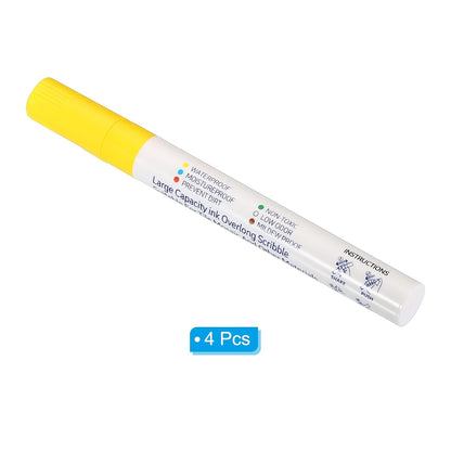 PATIKIL Grout Pen, 4 Pack Yellow Tile Marker Waterproof Grout Sealer Pen Tile Repair Pens Paint Pens for Wall Floor Bathroom Kitchen Refresh