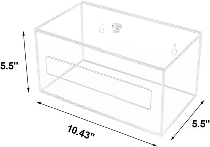 Trash Bag Organizer Dispenser, Acrylic Garbage Bag Holder Dispenser, Trash Bag Roll Dispenser for Wall Mount