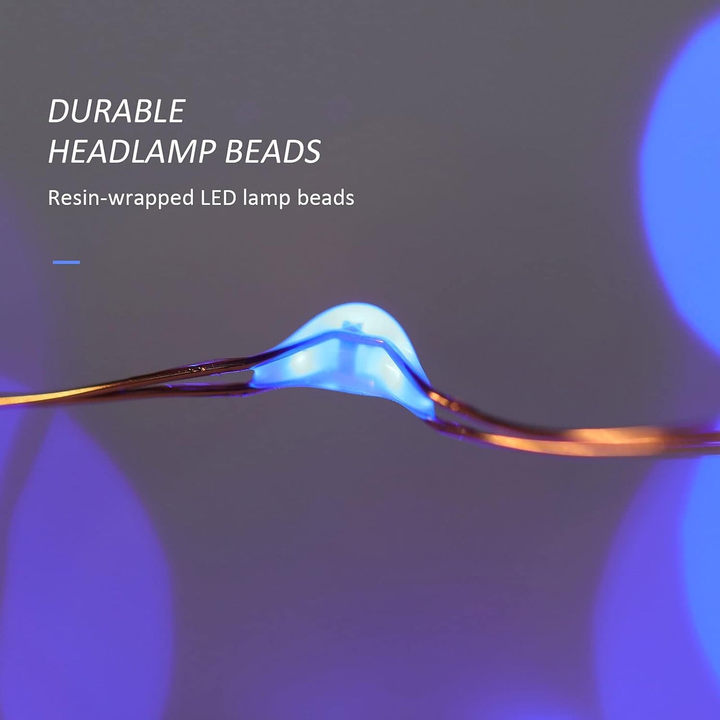 Led Fairy Lights Battery Operated, 1 Pack Mini Battery Powered Copper Wire Starry Fairy Lights for Bedroom, Christmas, Parties, Wedding, Centerpiece, Decoration (5m/16ft Blue)