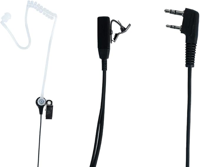 Caroo Walkie Talkies Radio Earpiece for Kenwood 2 Pin Covert Acoustic Tube Headset for Baofeng UV-5R BF-888S BF-F8HP BF-F9 UV-82 UV-82HP Earpiece for Kenwood TK-2107 TK-3107 Two Way Radio,10 Pack