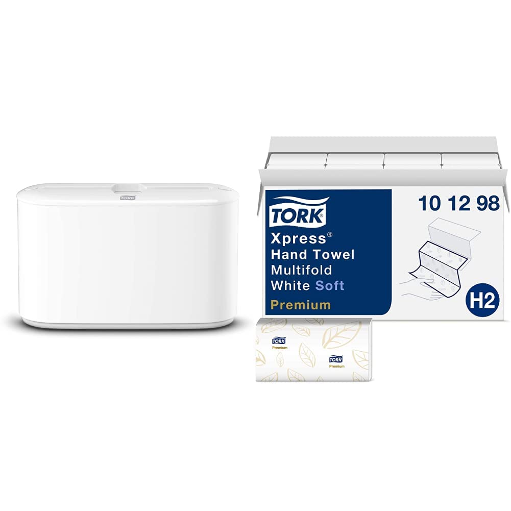 Tork Xpress Paper Towel Dispenser and Tork Extra Soft Multifold Hand Towels (16 Packs)