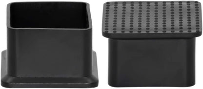 Flyshop Flexible Anti-Scratch PVC Patio Chair Table Leg Caps Tips Floor Protectors Square Furniture Covers, 20pcs, Black, 38 mm x 38 mm, 1-1/2" x 1-1/2"