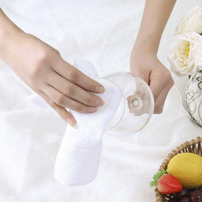 Glynniss Dishcloths Kitchen Highly Absorbent Dish Rags 100% Cotton Dish Cloths for Washing Dishes (red White)