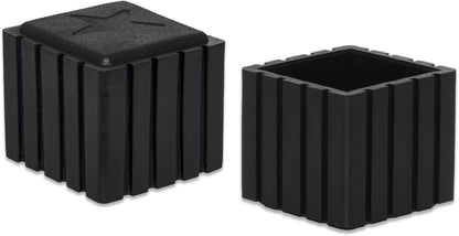 Flyshop Anti-Skid Non-Marking Synthetic Rubber Patio Chair Table Leg Caps Square Furniture Covers 20pcs, Black, 30 mm x 30 mm, 1-3/16" x 1-3/16"