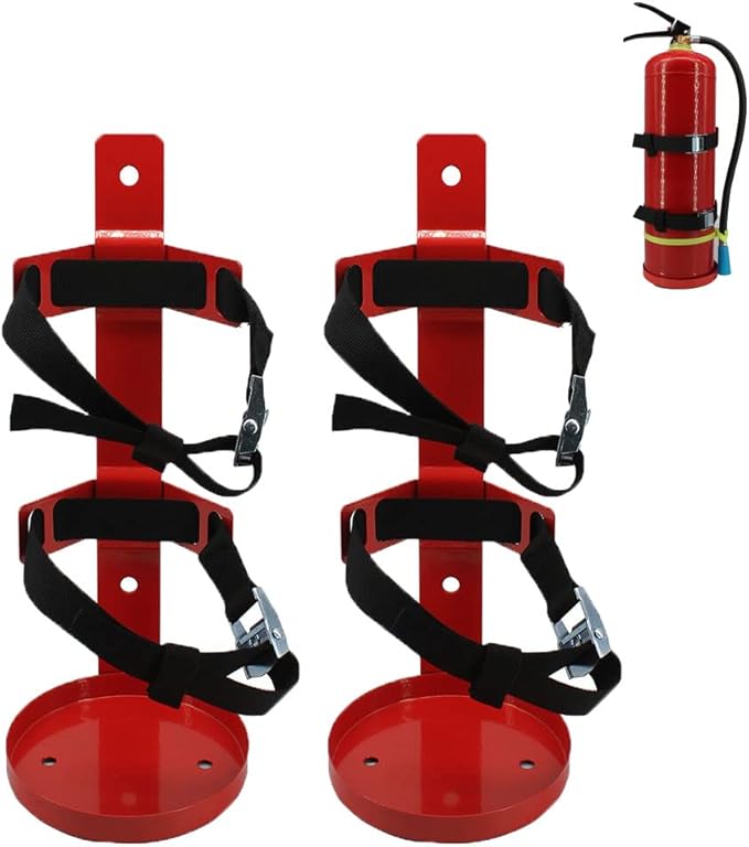 Fire Extinguisher Metal Bracket, Heavy Duty,Compatible with 5-Pound Fire Extinguishers (5LB 2PCS)