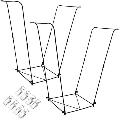 2 Pack Trash Bag Holder, Metal Garbage Bag Holder, 30-45 Gallon Portable Trash Bag Holder Stand, Multi-use Leaf Bag Holder for Yard, Camping, Garden, Lawn