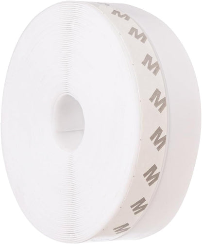 Weather Stripping Door Seal Strip for Gaps, Silicone Draft Stopper Adhesive Tape for Sliding Doors, Windows, Shower Glass, Soundproof Seal for Home Insulation, 32.8ft Roll White
