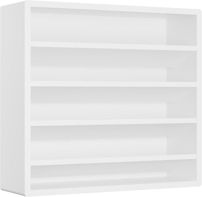 Orimade 4 Tier Spice Rack Organizer for Cabinet, Freestanding Bamboo Seasoning Rack for Countertop, Cupboard, Pantry, Kitchen, 13.18 x 4.13 x 12.2 inches(Spice Jars Not Included), White