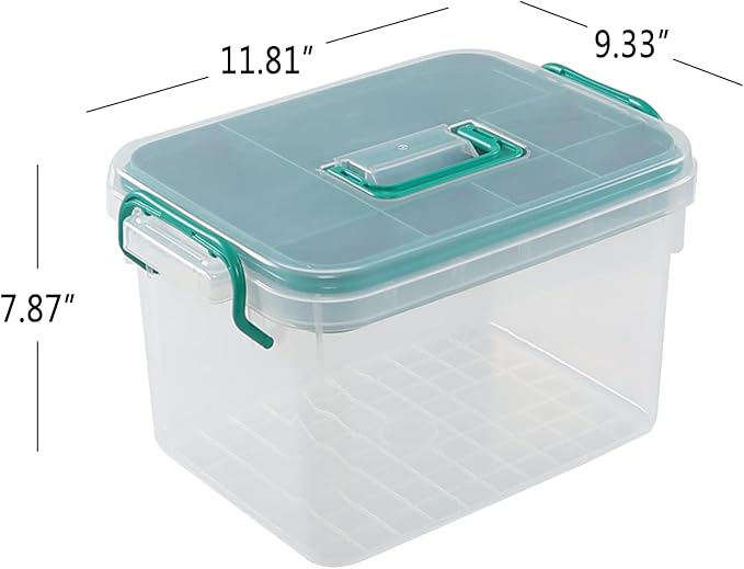 Clear Plastic Medicine First Aid Storage Box, Family Emergency Kit Storage Box, F