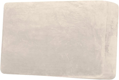 H.VERSAILTEX Velvet Stretch Individual Couch Cushion Cover Plush Slipcover for Loveseat Sofa Furniture Protector Seat Cover (1 Piece Loveseat Cushion Cover, Ivory)