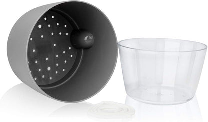 Vanavazon 6 Inch Self Watering Planter Pots for Indoor Plants, 3 Pack African Violet Pots with Wick Rope-Grey