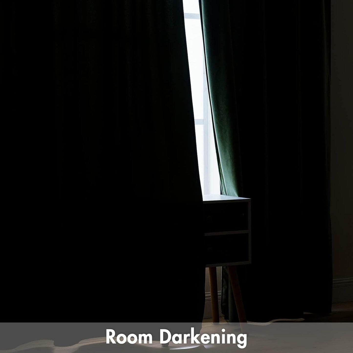 MIULEE Olive Green Velvet Curtains Thermal Insulated Blackout Curtain Drapes for Bedroom Living Room Darkening 108 Inches Long Curtains Panels Rod Pocket Set of 2