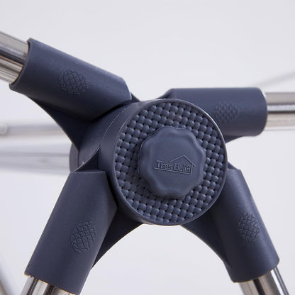 TRES BELLE 25NEW Stainless Steel Clothes Drying Rack(M)–Foldable,Lightweight,No-Slip Rods,Made in Korea,Indoor & Outdoor Use,Rust-Resistant,Towels,Underwear,Baby Clothes Drying–M Sizes