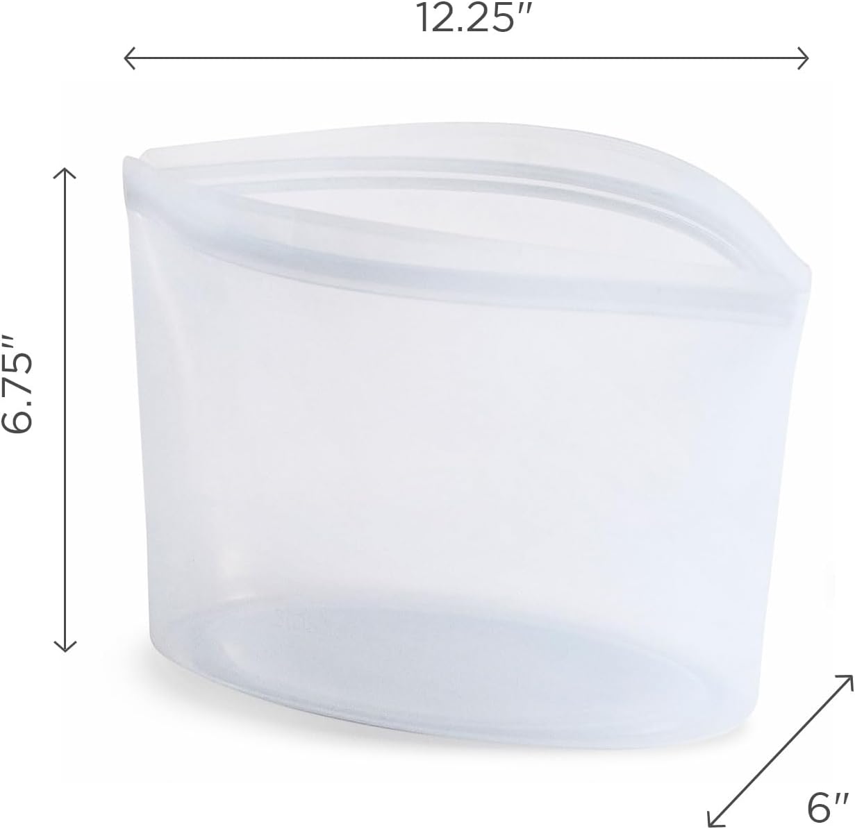 Stasher Premium Silicone Reusable Food Storage Bowl, 8-Cup, Clear, Microwave, Sous Vide, Dishwasher, Oven and Freezer Safe, Travel Container, BPA Free, Leak-free, Eco-friendly