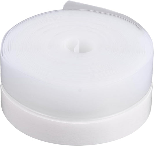 Silicone Seal Weather Stripping Tape 33 Feet Strip Bottom Draft Insulation Stopper Tape Weatherproof Soundproof for Door or Window Bathroom Shower Glass Gaps（35mm*10m