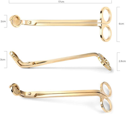 AIM & GGKK Candle Snuffer Gold Copper Trimmer Wick Antique Brass Candle Wick Clipper Wick Cutter Scissor
