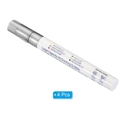 PATIKIL Grout Pen, 4 Pack Silver Tile Marker Waterproof Grout Sealer Pen Tile Repair Pens Paint Pens for Wall Floor Bathroom Kitchen Refresh
