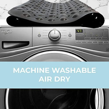 ENKOSI Bath Mat - Large Non Slip Bathtub & Shower Mat - Extra Long 40 x 16 Inch Bathroom Mats for Tub Nonslip Anti Slip Bathmats (40x16 Clear Green 1-Pack)