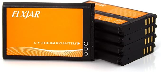 (5-Pack) 3.7V 1100mAh Li-ion Battery Replacement for Retevis RT22 RT22S RT15 RT19 LUITON LT-316 TIDRADIO TD-M8 Zastone X6 WLN KD-C1 Zeadio ZS-B1 Two-Way Radios