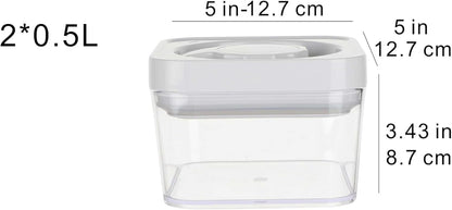 Amazon Basics Airtight Food Storage Containers, BPA Free, with Twist/Turn Lids, for Kitchen Pantry Organization, 10-Piece Square Set, Clear Plastic