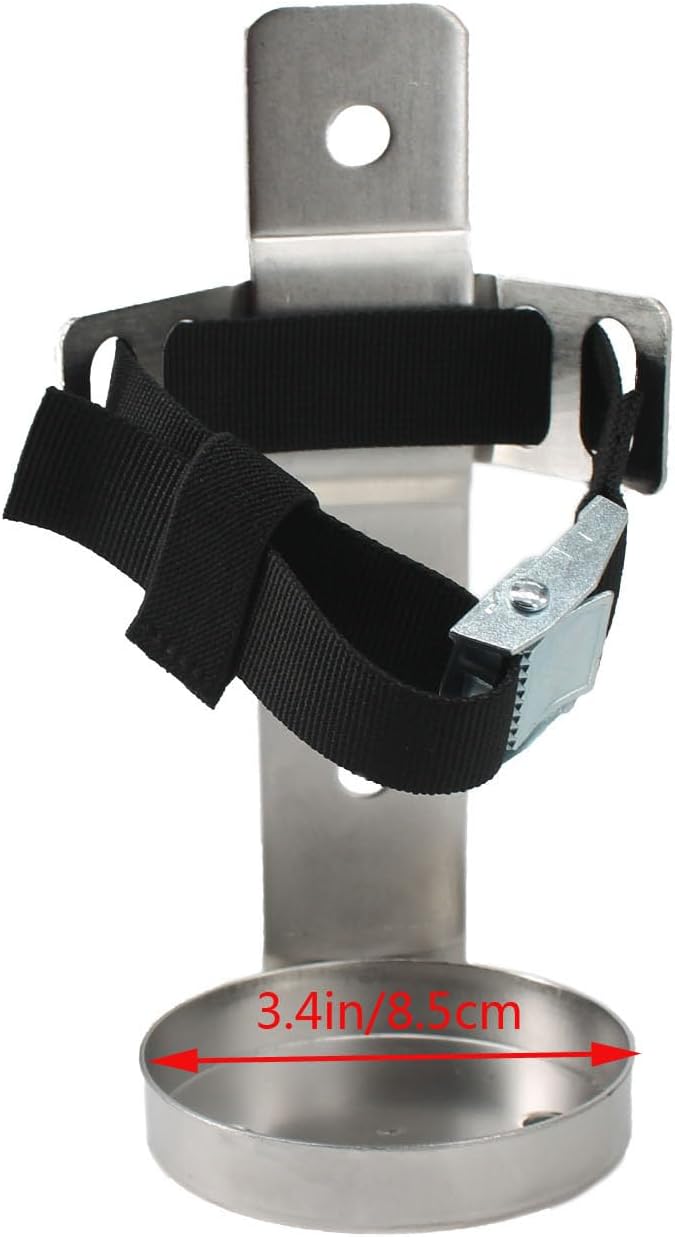 Fire Extinguisher Mount,Wall Mounted Bracket,Compatible with 2.5 lb Fire Extinguishers,Stainless Steel (2.5LB Stainless Steel 2pcs)