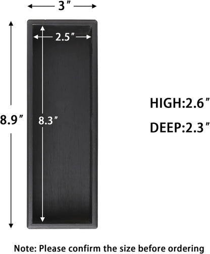 Bamboo Drawer Organizer - Kitchen Utensil Organizer Silverware Tray Cutlery Holder，Office Desk Supplies and Accessories,8.9 * 3 * 2.6inch,Black