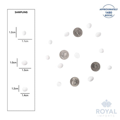 Royal Imports 30LBS River Rocks Decorative Ornamental Pebbles, Garden Landscaping Stones, Gravel Filler for Plants, Vases, Succulents, Home Decor, Aquariums, Crafting, Animal Habitat - Small White