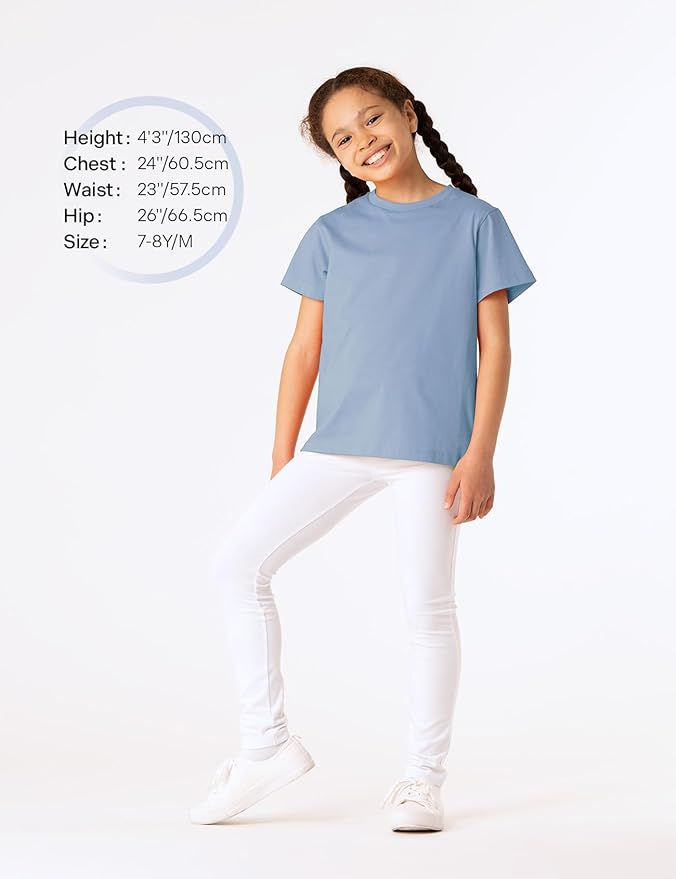 LAPASA Kids T-Shirts Short Sleeve (4 Pack) 100% Cotton Plain Top Tees Boy & Girl Unisex Toddler Children Tie Dye Summer K01