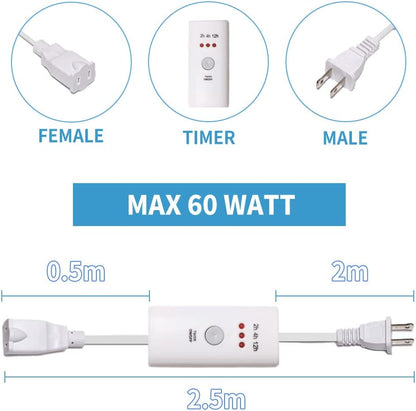 HNB Auto Off Timer Lenth 2.5m for Indoor Small Appliances,Electric Oil Melt Warmer Wax Melt Warmer Wax Melter Fragrance Lamp Oil Warmer Burner (with Auto Off Timer 01)