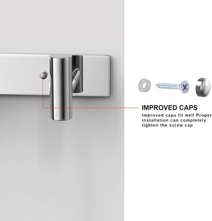 VAEHOLD Hat and Coat Wall Mount Rack - Hooks for Robes, Bags, Keys, and Towels - Bathroom Towel Hanger Organizer (Polished Chrome, “T“ Shape 3 Hooks 1 Pack)