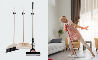 9PCS Broom and Mop Holder, Heavy Duty Garden Tool Organizer Rack Rake and Shovel Handle, Stainless Steel Mop Hanger. Screws for Wall Mounted. Matte Black