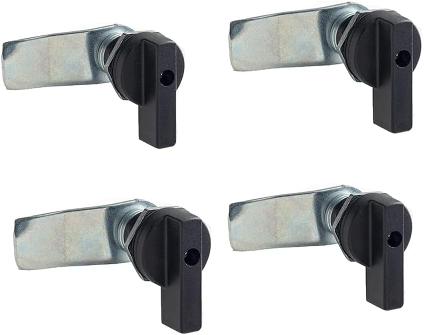 WJSKDQ 4PCS Thumb Operated Offset Thumb Cam Lock Black Cam Lock