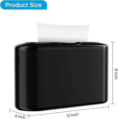 Multifold Paper Towel Dispenser Countertop, Hand Towel Dispenser for Bedroom, Bathroom, Kitchen, Toilet (Black)