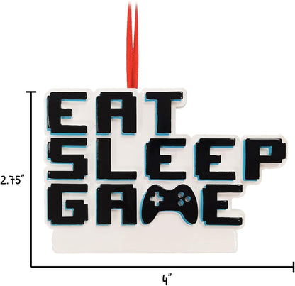 Ornaments by Elves Personalized Video Game Ornament - Controller Ornament, Gamer Ornaments for Christmas Tree, Nerdy Ornaments, Computer Eat, Sleep, Free Customization