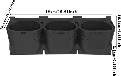 Self Watering Outdoor Wall Mounted Planter Vertical Garden with 36 Pockets Plastic Plant Grow Pots for Hanging Flower Herbs Vegetables Home Indoor Outdoor Black