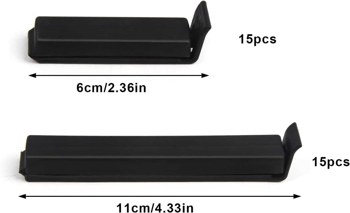 DIYASY Food Bag Clips,30 Pack Plastic Snack Sealing Clip for Food Storage & Packages Assorted Sizes