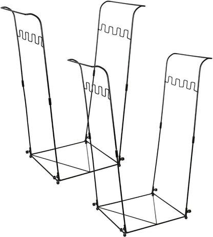 2 Pack Trash Bag Holder, 30-45 Gallon Garbage Bag Holder, Metal Portable Leaf Bag Holder, Multi-use Trash Bag Holder Stand for Indoor, Outdoor, Camping, Parties